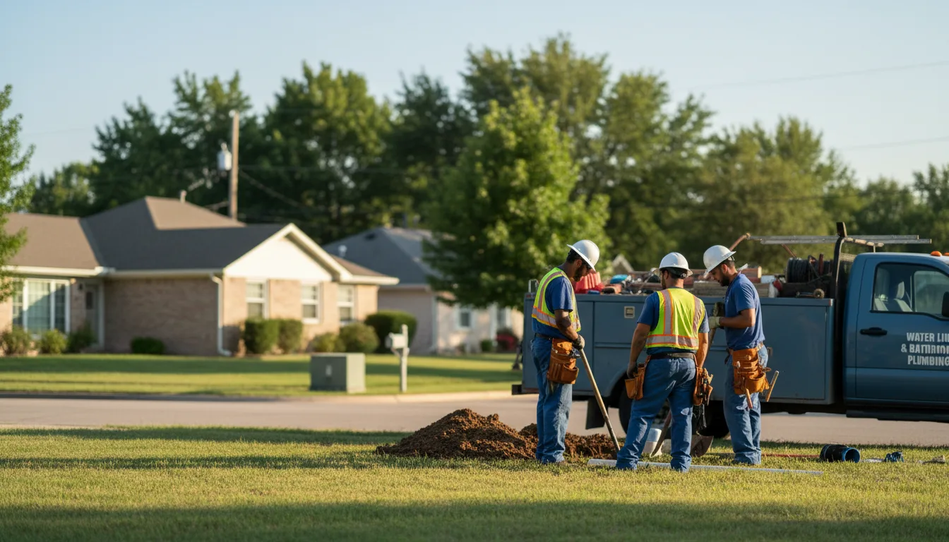 Residential water line and bathroom plumbing service in Meadowlands, MN